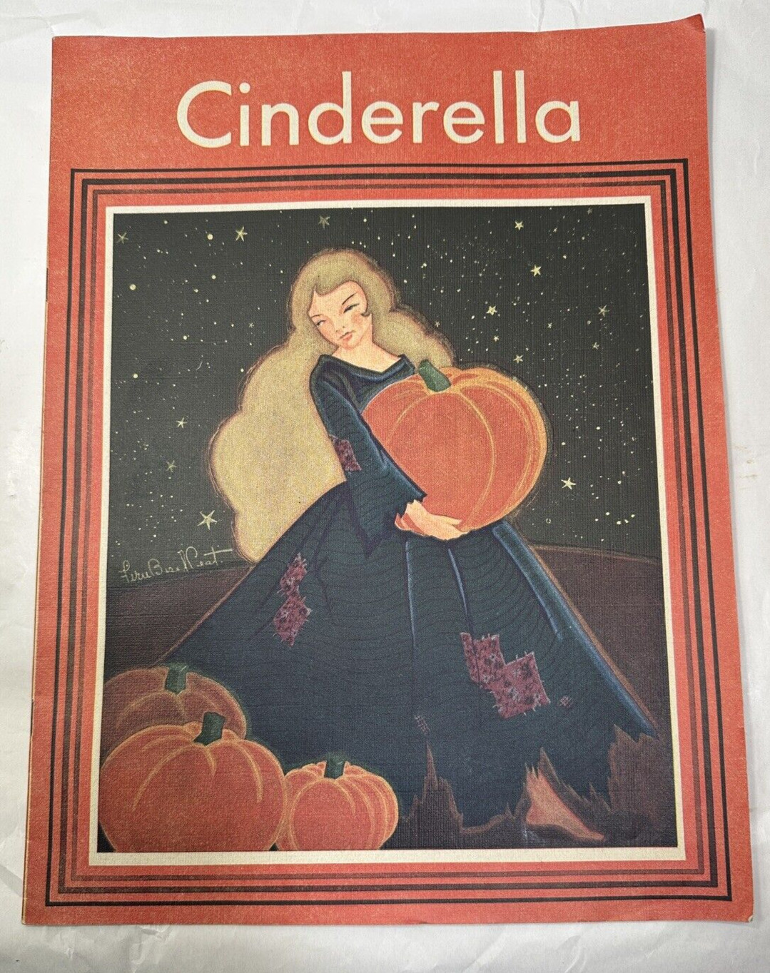 Vintage Mary Perks 1943 Cinderella - Illustrated American Crayon Co.