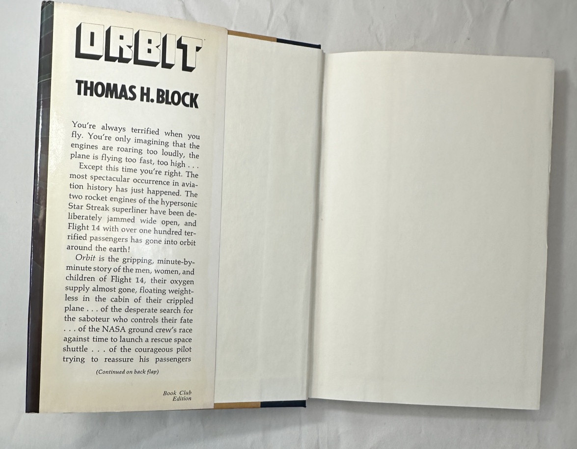 Orbit Thomas H Block 1982 HC DJ Sci Fi, Coward McCann & Geoghegan - Image 1