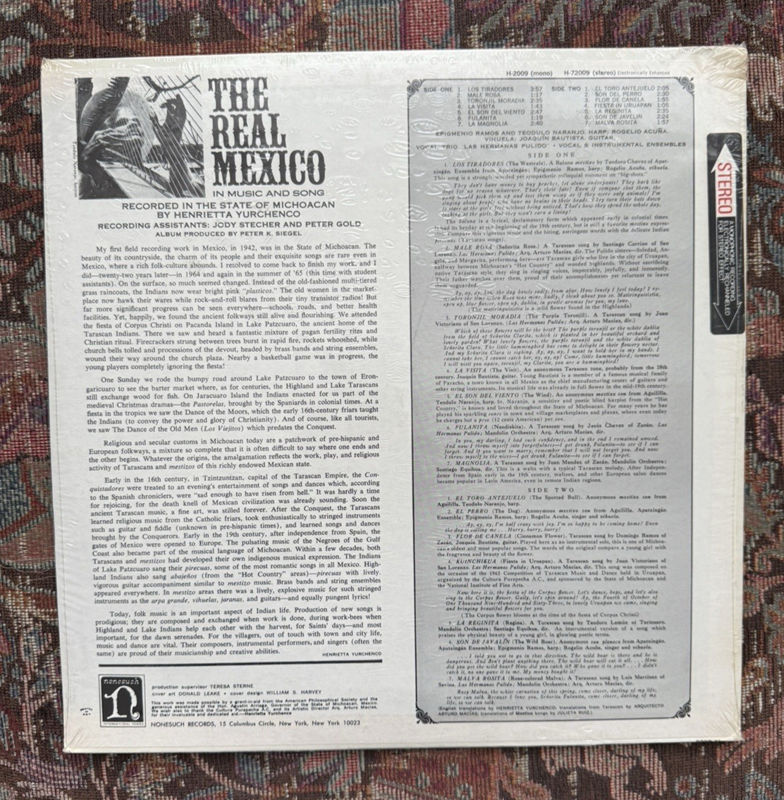 SEALED: The Real Mexico (In Music And Song) - Nonesuch H72009 - Stereo - Image 1