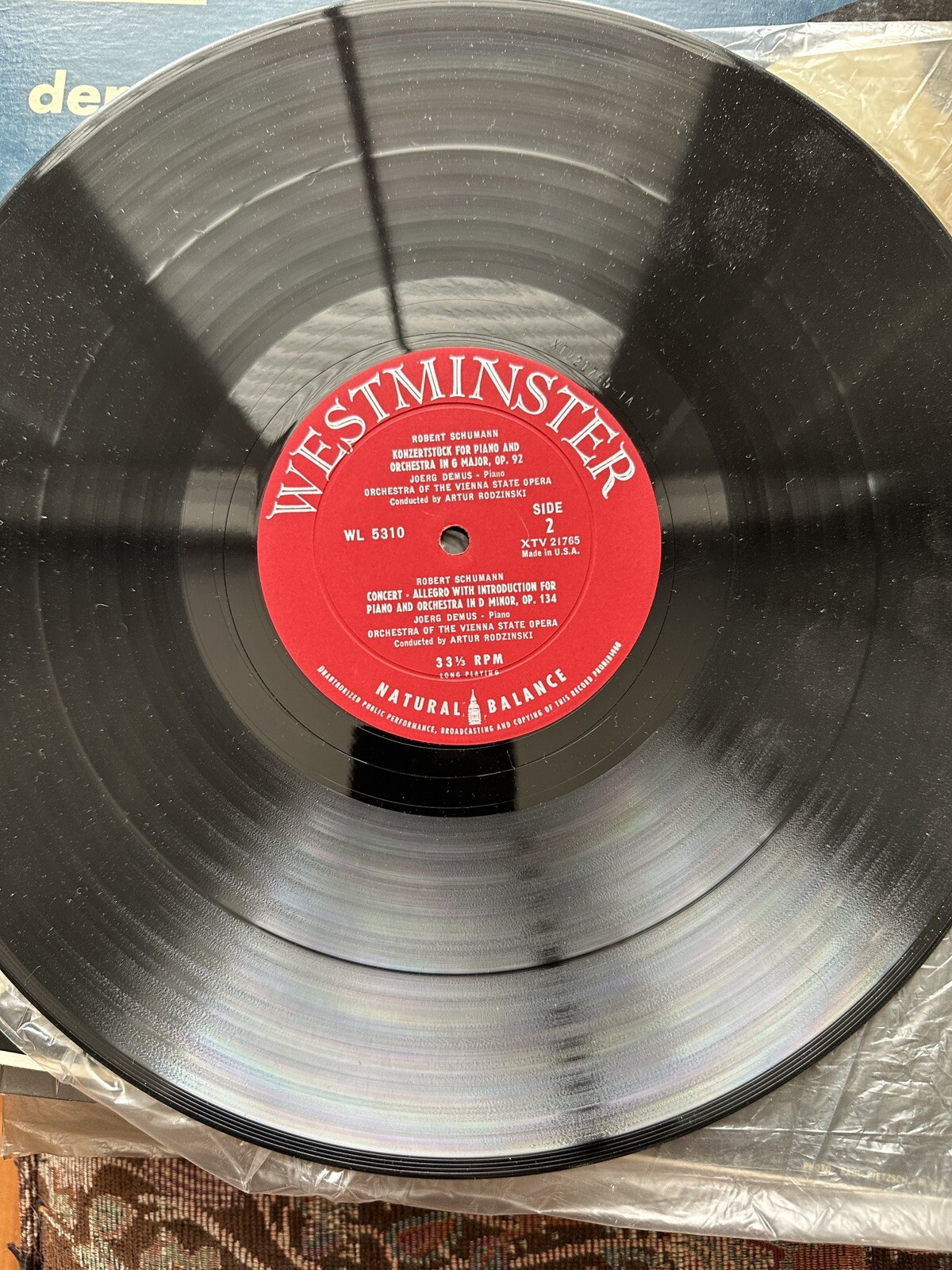 Demus Plays Schumann Concerti - Westminster WL5310 - Image 2