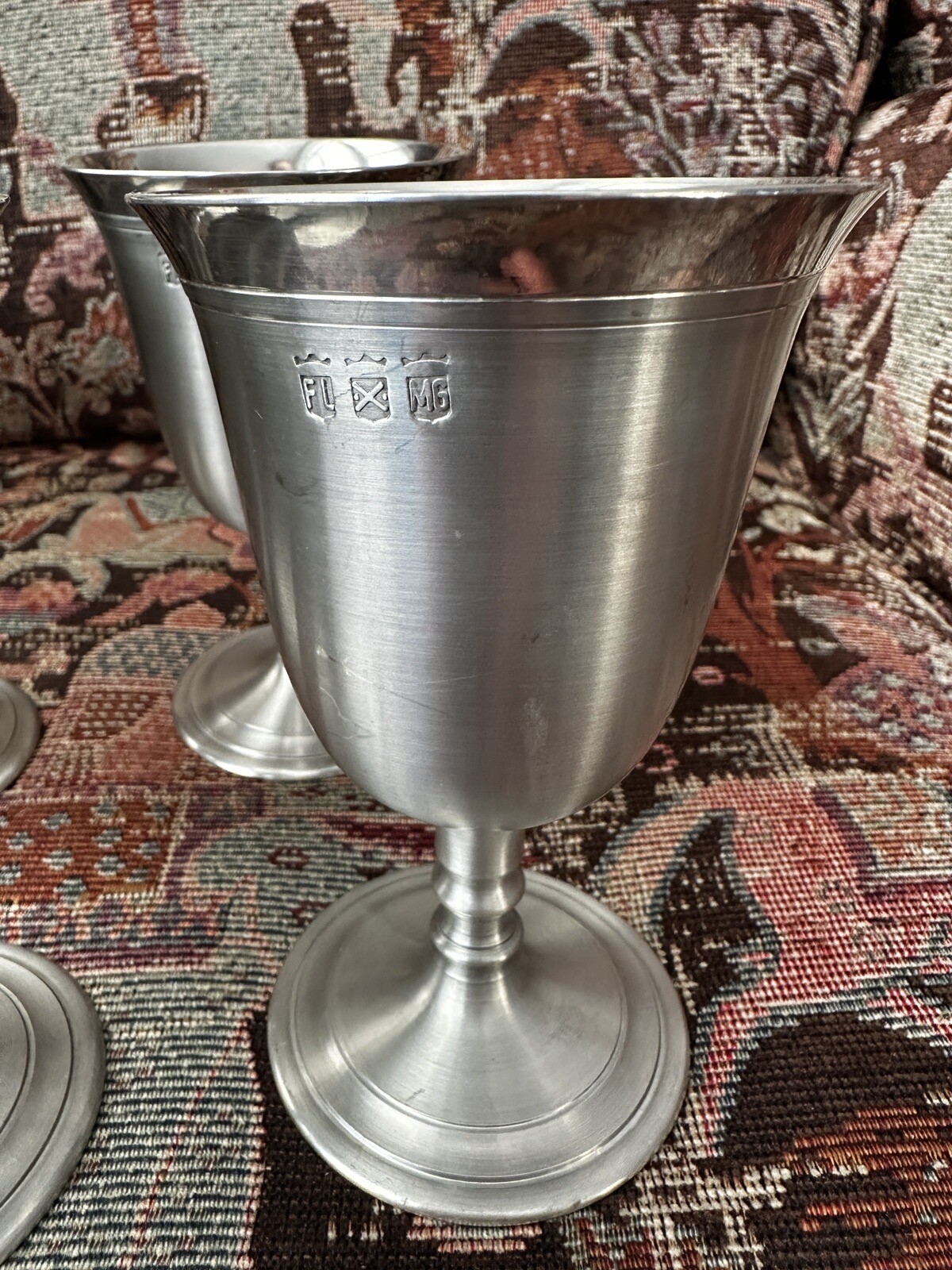 Four (4) Faemam Pewter Goblets - 5 1/2 " Tall - Image 5