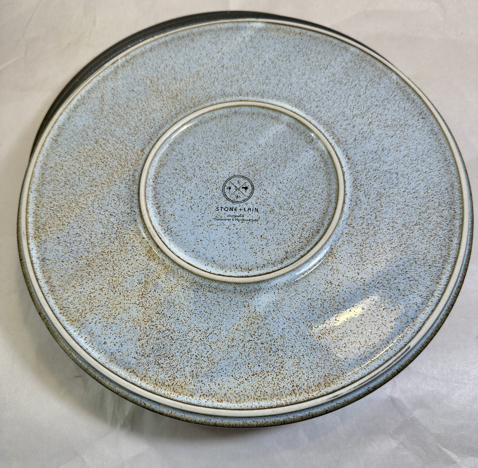 FOUR Stone +lain Vince Stoneware Rustic Dinner Plates - 10-5/8" - NEW / UNBOXED - Image 4