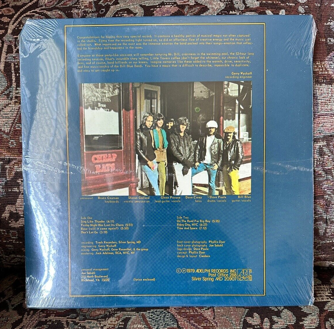 SEALED: BILL BLUE & BAND - Sing Like Thunder Vinyl LP 1979 Adelphi AD4 109 - Image 1