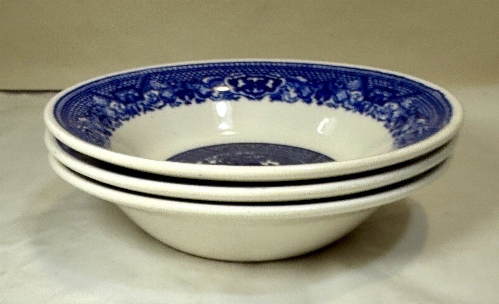 Set of Three Blue Willow Ware By Royal China Underglaze N52 Bowls - 5-1/2" - Image 1