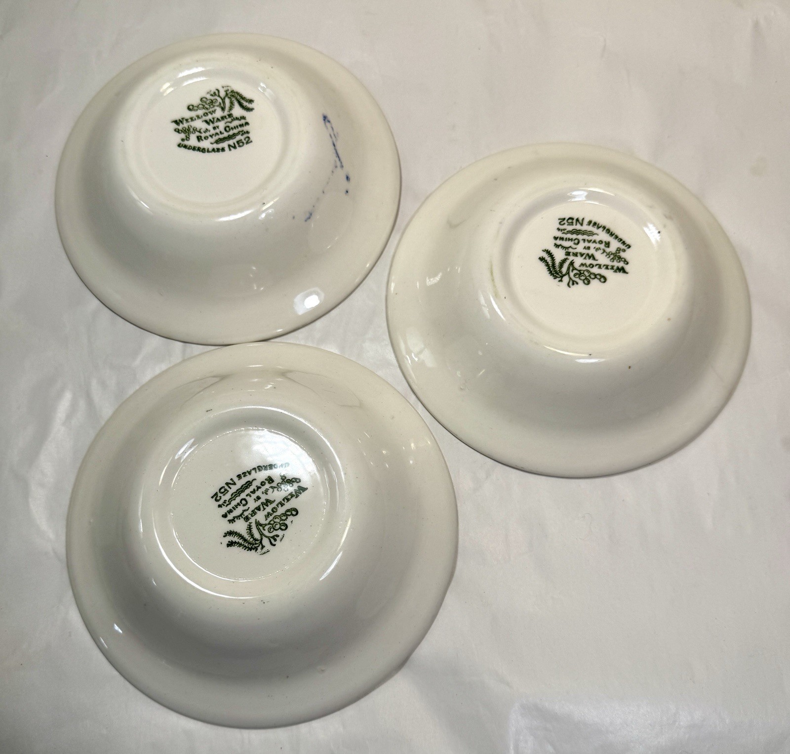 Set of Three Blue Willow Ware By Royal China Underglaze N52 Bowls - 5-1/2" - Image 4