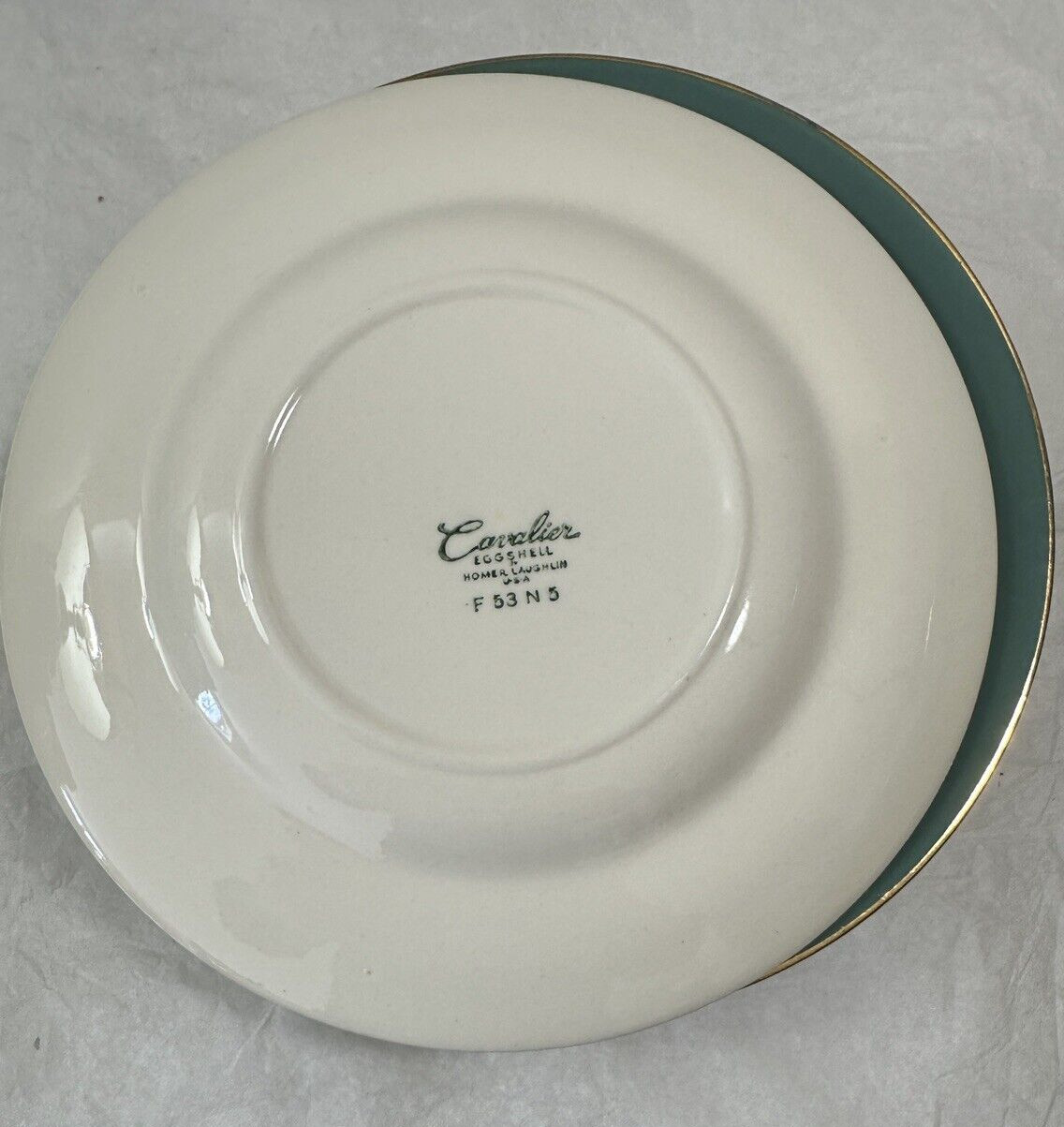 Set of Four (4) Homer Laughlin Cavalier Eggshell Dessert Plates - 7 1/4" - Image 4