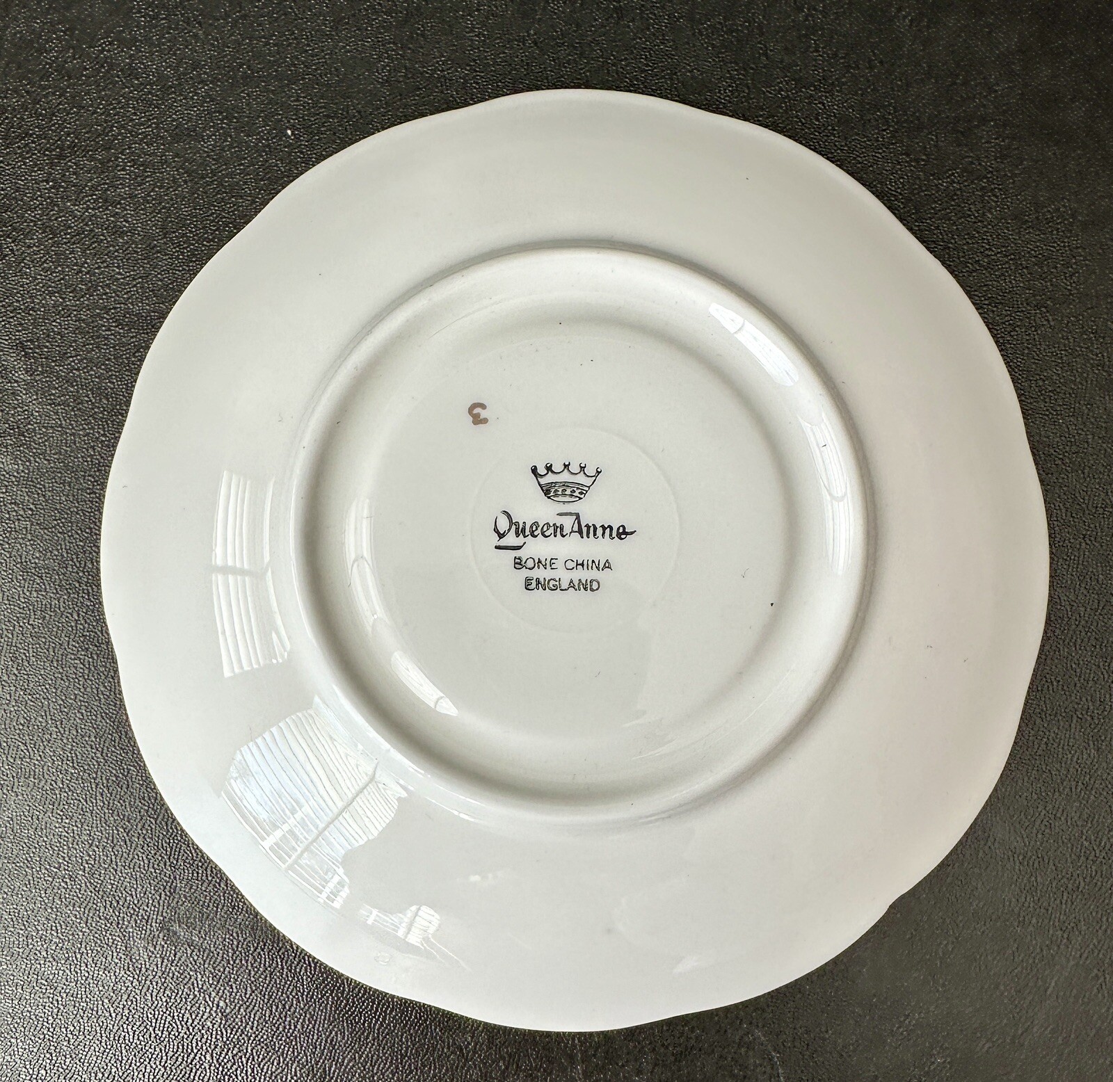 Queen Anne Tea Cup and Saucer - Gold Floral, White and Pale Blue - Image 7