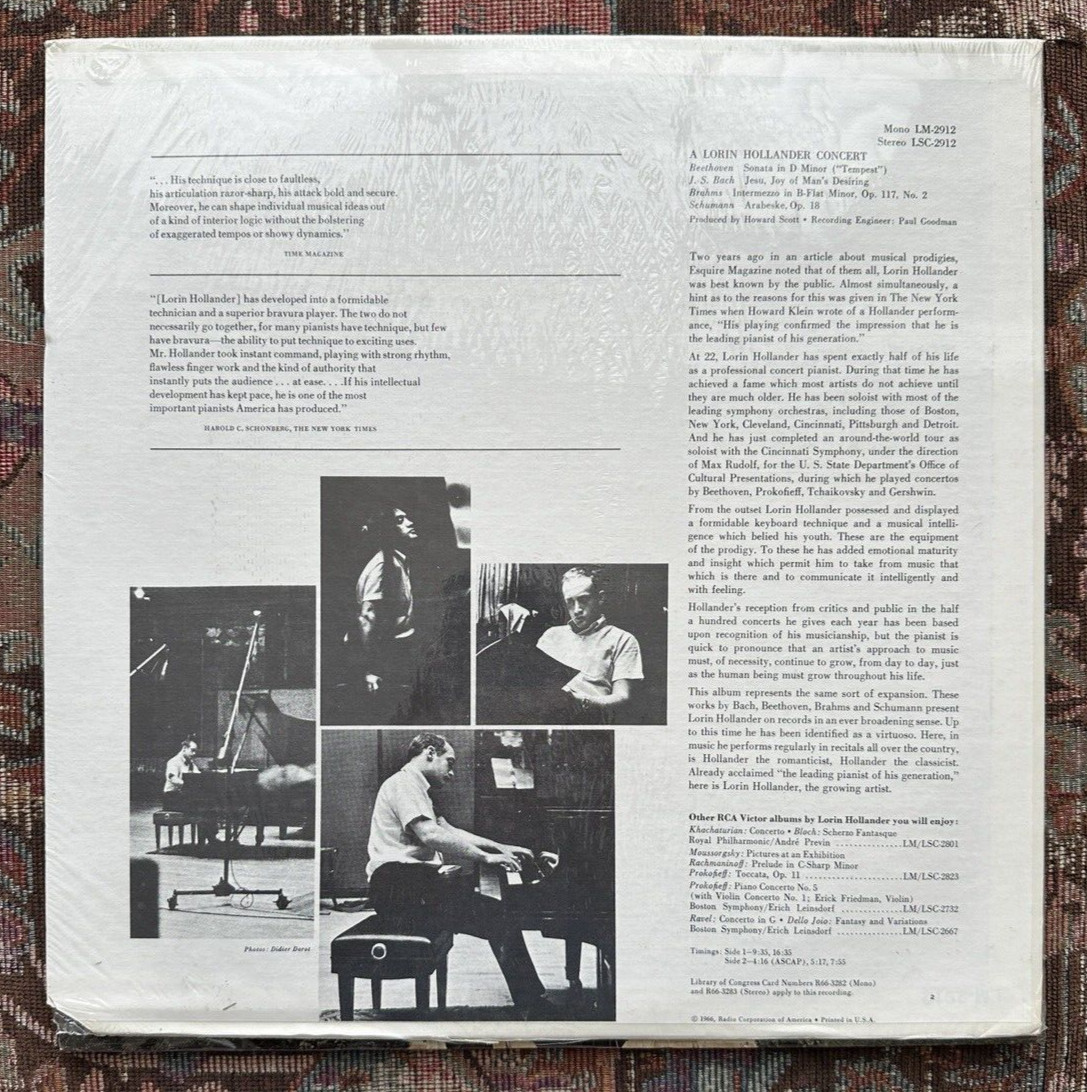 SEALED: A Lorin Hollander Concert - LSC-2912 - Image 1