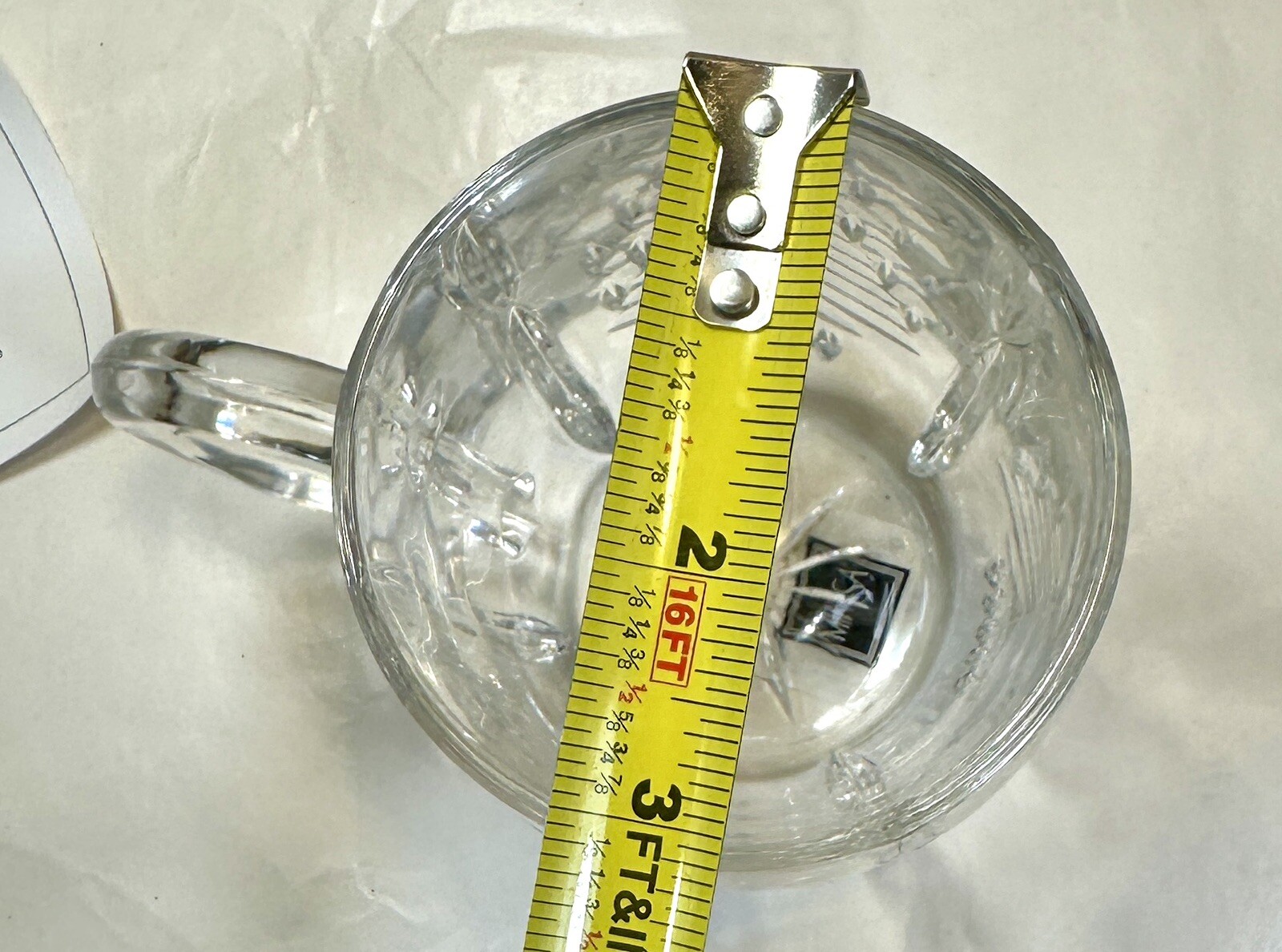 Mikasa Christmas Tree Lead Crystal Coffee / Tea Mug - Holiday - New With Tags - Image 7