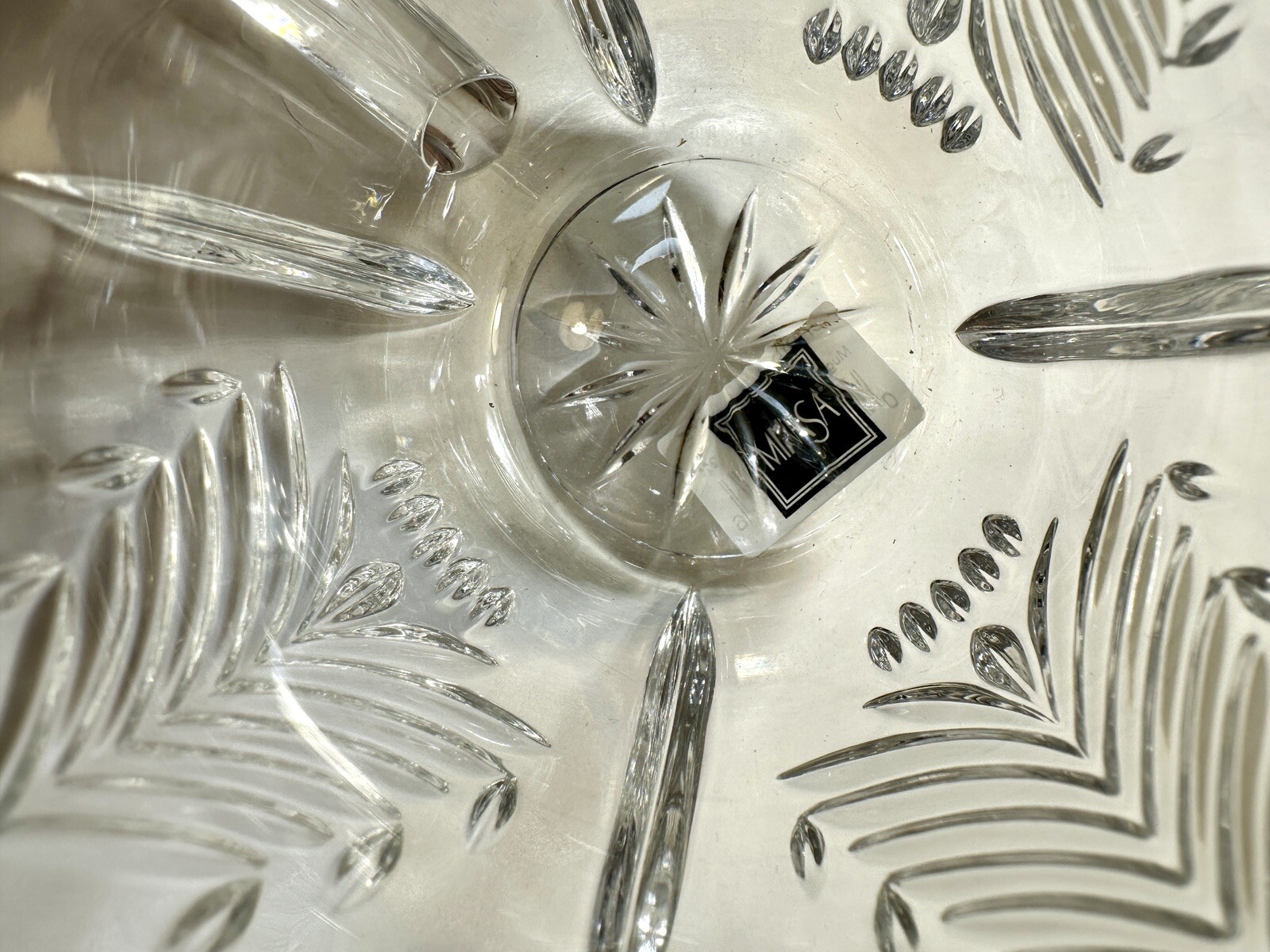 Mikasa Christmas Tree Lead Crystal Coffee / Tea Mug - Holiday - New With Tags - Image 8