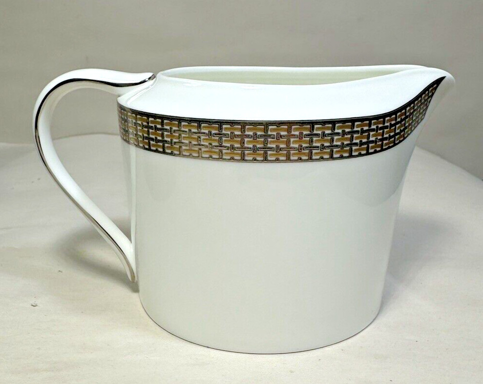 Mikasa Woven Cable Gold Bone China Creamer - New With Tags - Image 1