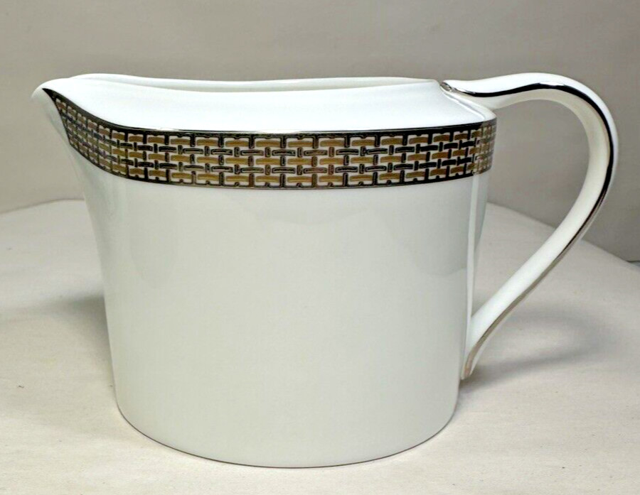 Mikasa Woven Cable Gold Bone China Creamer - New With Tags