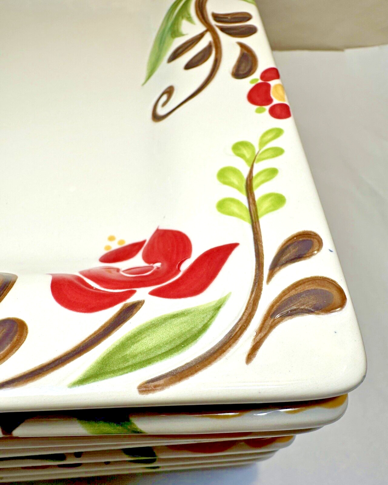 One Square Dinner Plate - Jardine by Vida By Eva Mendes - 10-3/4" - Immaculate - Image 4