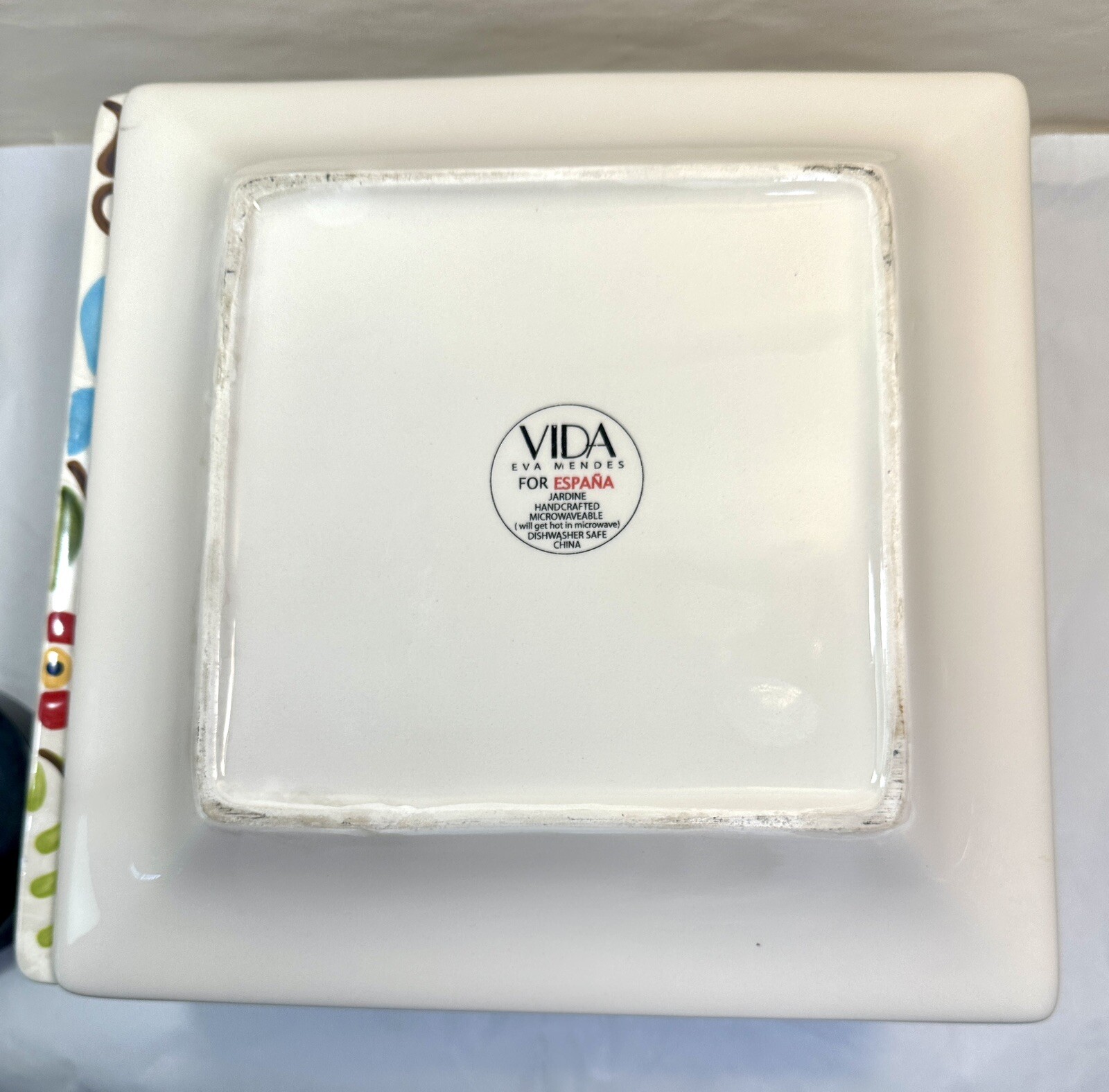 One Square Dinner Plate - Jardine by Vida By Eva Mendes - 10-3/4" - Immaculate - Image 6