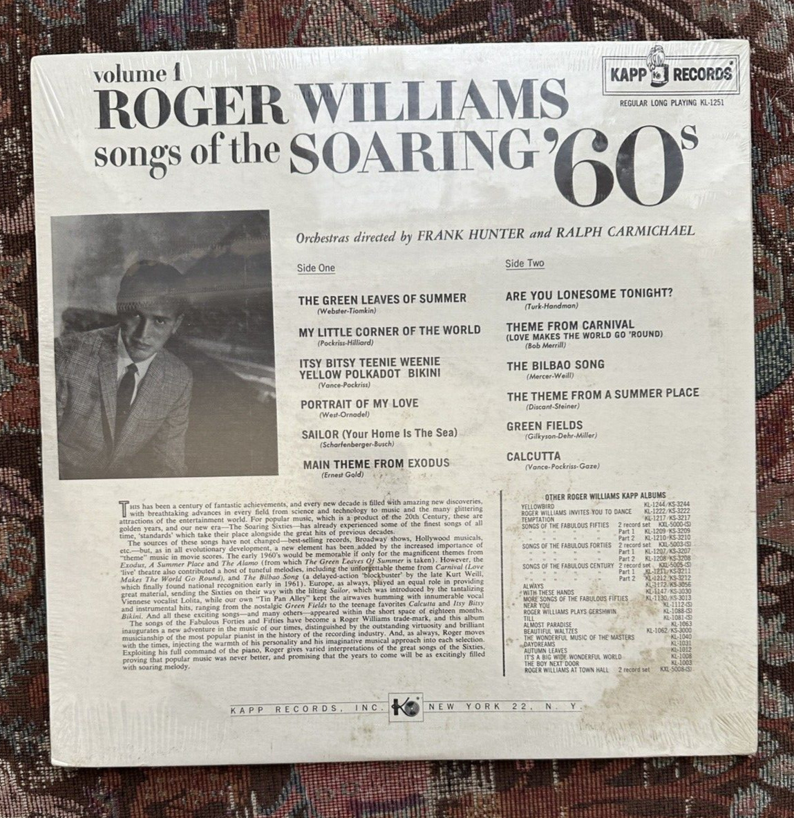 SEALED: ROGER WILLIAMS- Songs Of The Soaring 60's  Vol 1 - Kapp - KL-1251 - Image 1