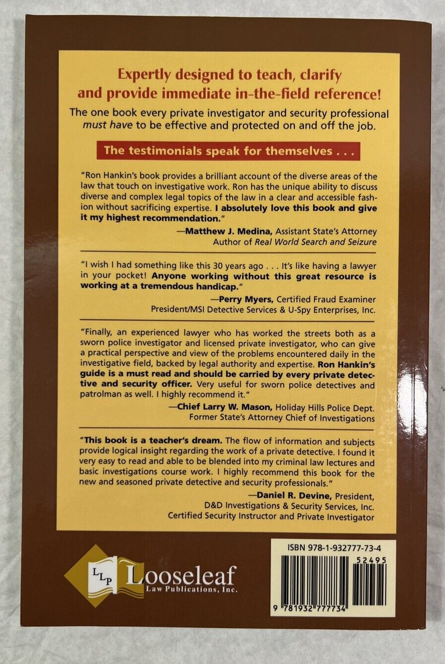 Ron Hankin: Navigating The Legal Minefield of Private Investigations - 2009 - Image 1
