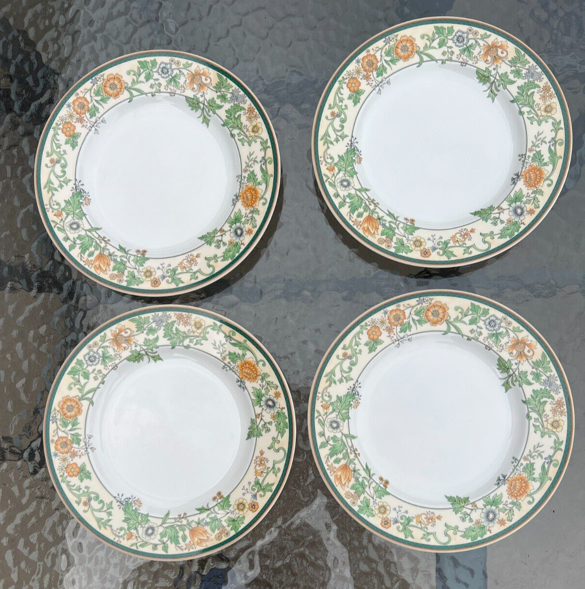 Four Mikasa Floral Chintz CK101 Salad Plates - 8 3/8" - Immaculate