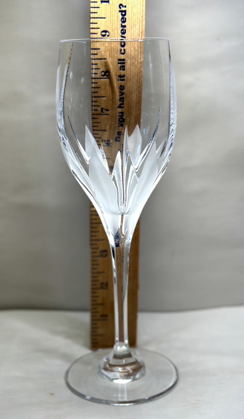 One (1) Mikasa Flame D'Amore Crystal 9" Goblet - Immaculate - Image 1