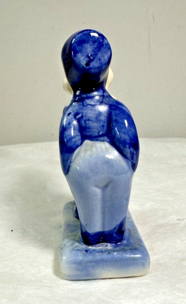 Vintage Hand-painted Blue & White Delft Holland Porcelain Figurine 3.75”, EUC - Image 3