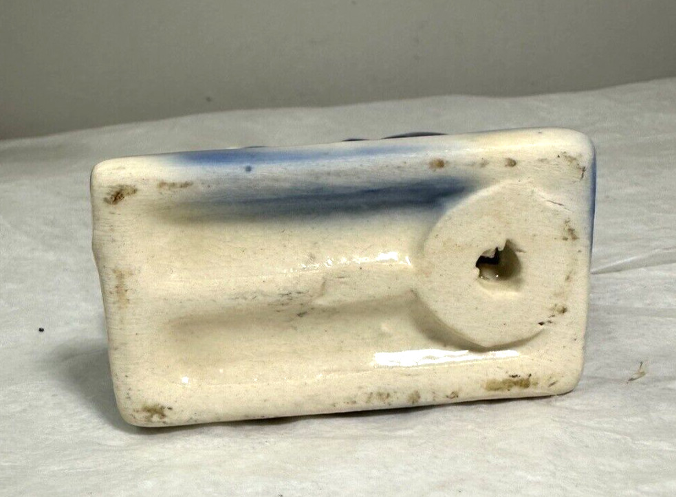 Vintage Hand-painted Blue & White Delft Holland Porcelain Figurine 3.75”, EUC - Image 5