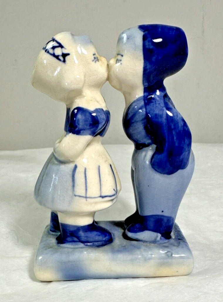 Vintage Hand-painted Blue & White Delft Holland Porcelain Figurine 3.75”, EUC