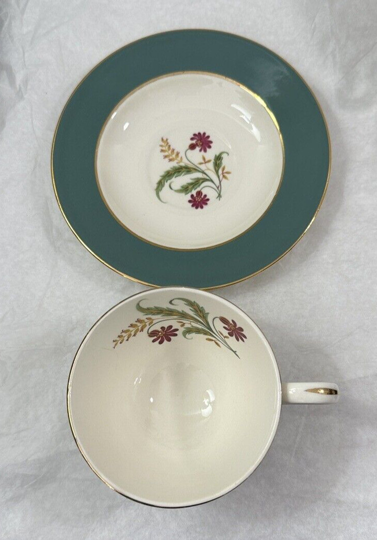 Set of 2 (Two) Homer Laughlin Cavalier Eggshell Tea Cup / Saucer Sets E 53 N5 - Image 3