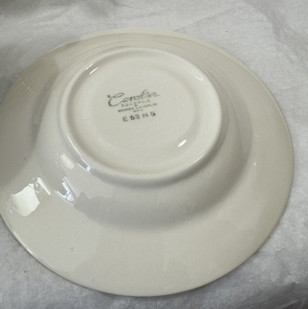 Set of 2 (Two) Homer Laughlin Cavalier Eggshell Tea Cup / Saucer Sets E 53 N5 - Image 4