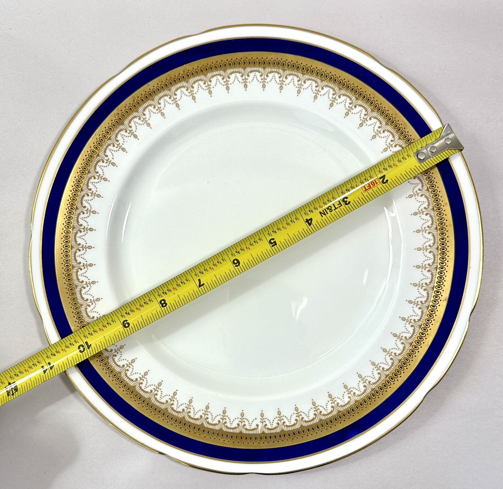 Paragon Stirling Dinner Plate 10 3/4” Cobalt Blue and Gold - UK - Small Defect - Image 2