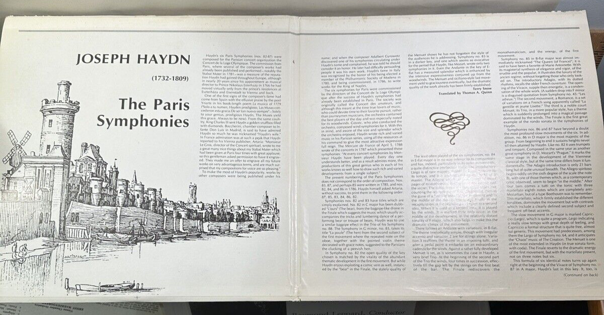 Haydn - The Paris Symphonies Nos. 82-87 - Neville Marriner, ASMTF - MHS 932370X - Image 3