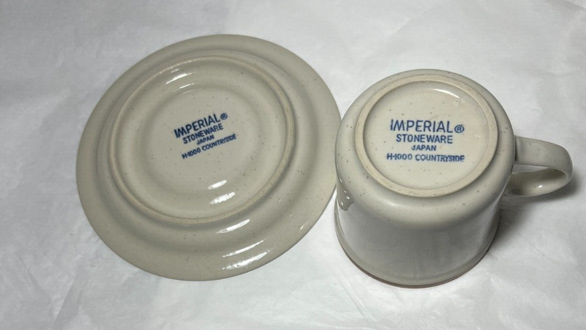 Imperial Stoneware W.M. Dalton Countryside H-1000 Cup and Saucer And Sugarbowl - Image 3