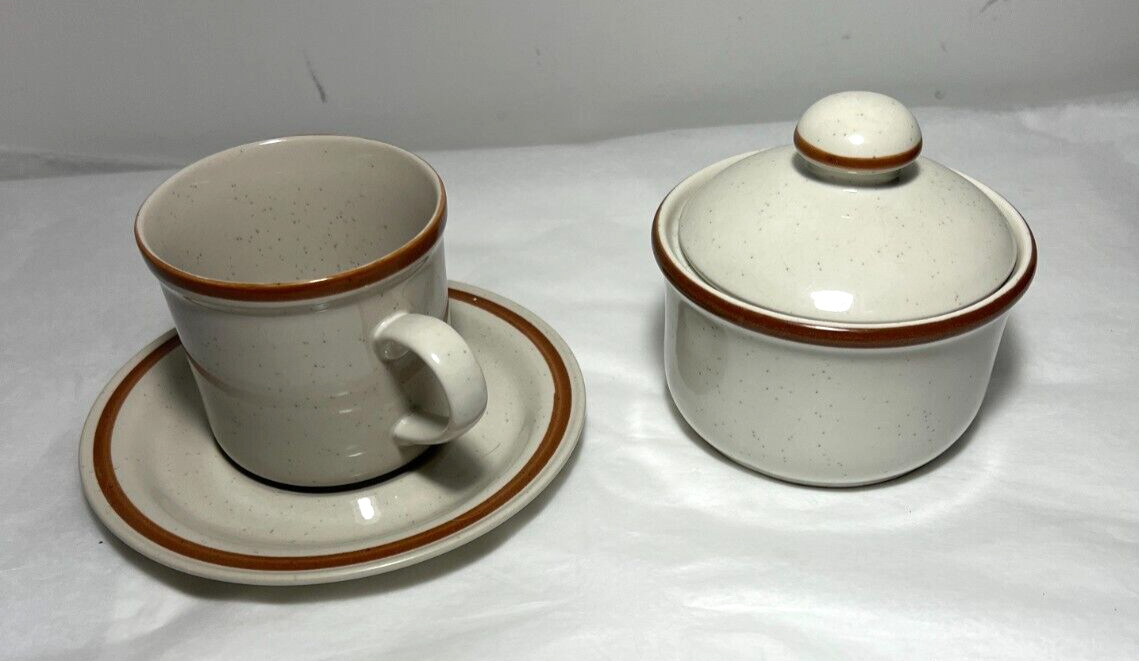 Imperial Stoneware W.M. Dalton Countryside H-1000 Cup and Saucer And Sugarbowl