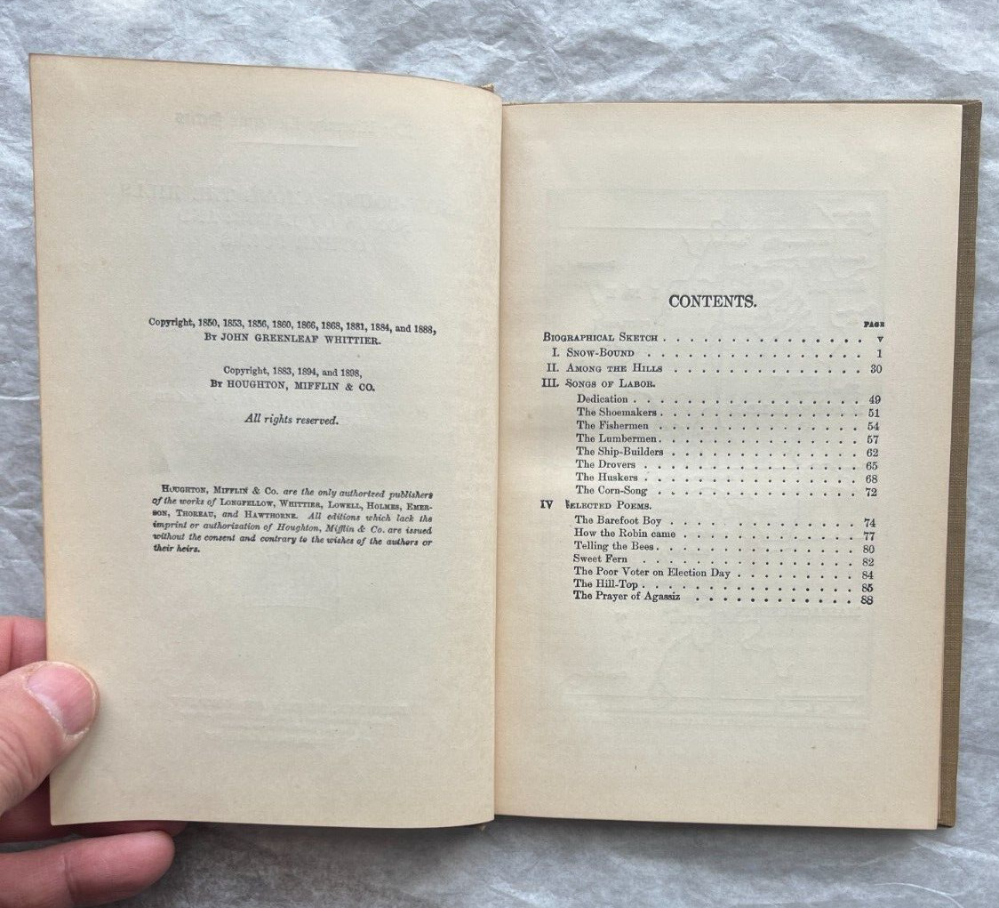 1898 "Riverside Literature Series-Number 4" - John Greenleaf Whittier  - VG - Image 3