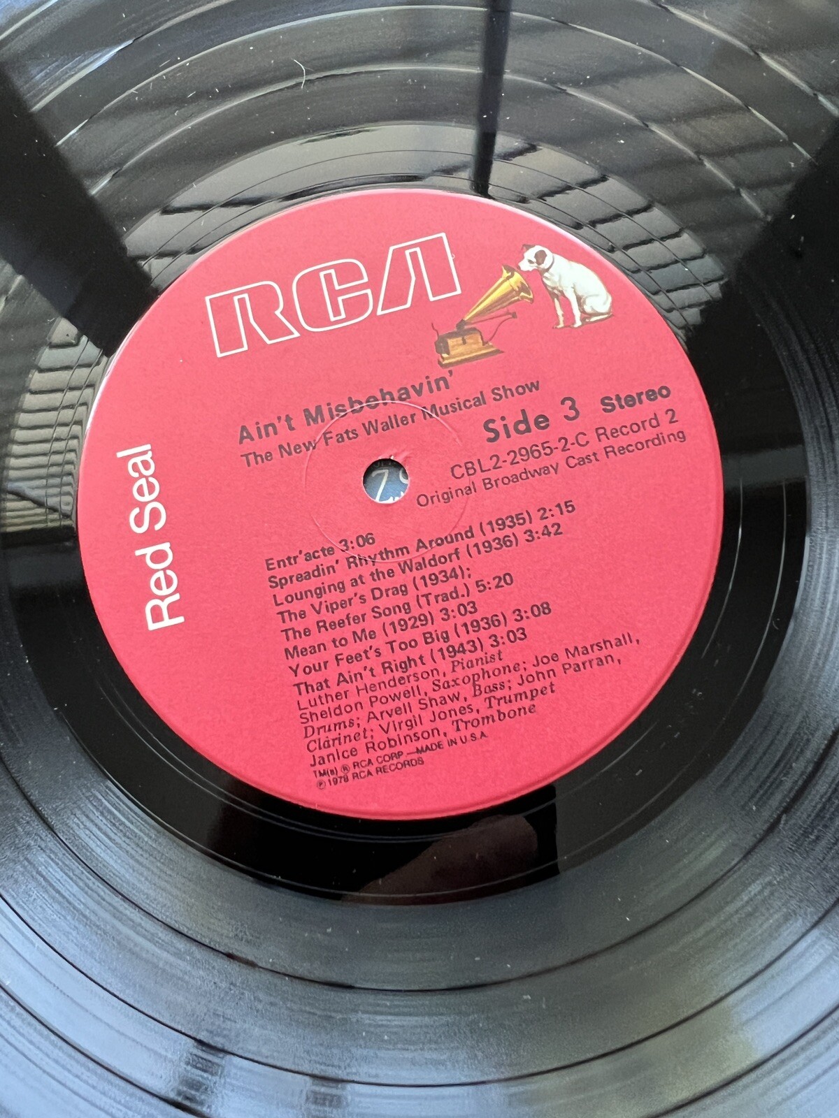 Ain't Misbehavin' Original Broadway Cast - RCA Red Seal – CBL2-2965 - Image 7