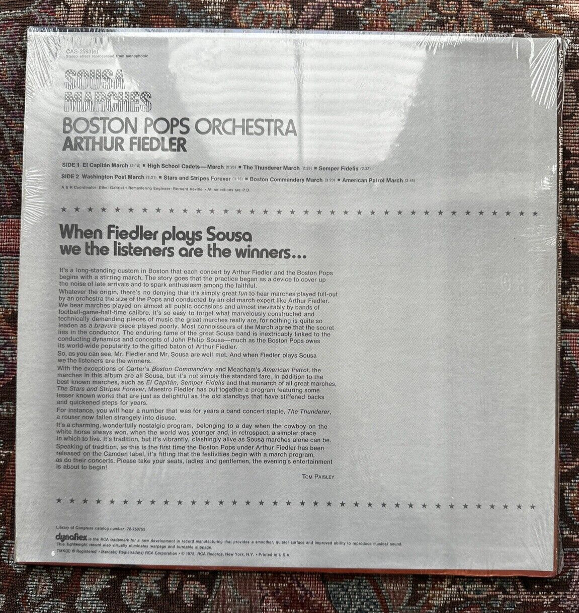 Sealed: Boston Pops Orchestra - Arthur Fiedler – Sousa Marches - RCA Camden - Image 1