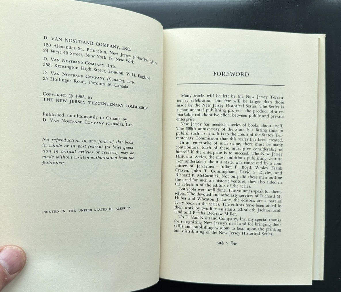 Bruce H French: Banking and Insurance in New Jersey - A History 1st Edition 1965 - Image 1
