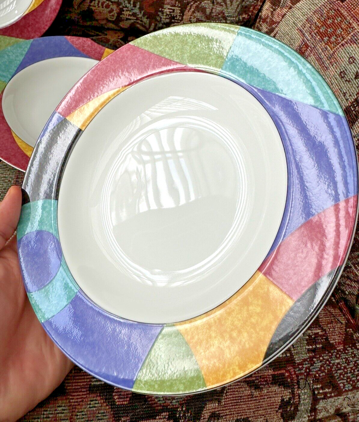 Three (3) Mikasa California Currents Soup / Salad / Pasta Bowls - 8.5" - M5101 - Image 1