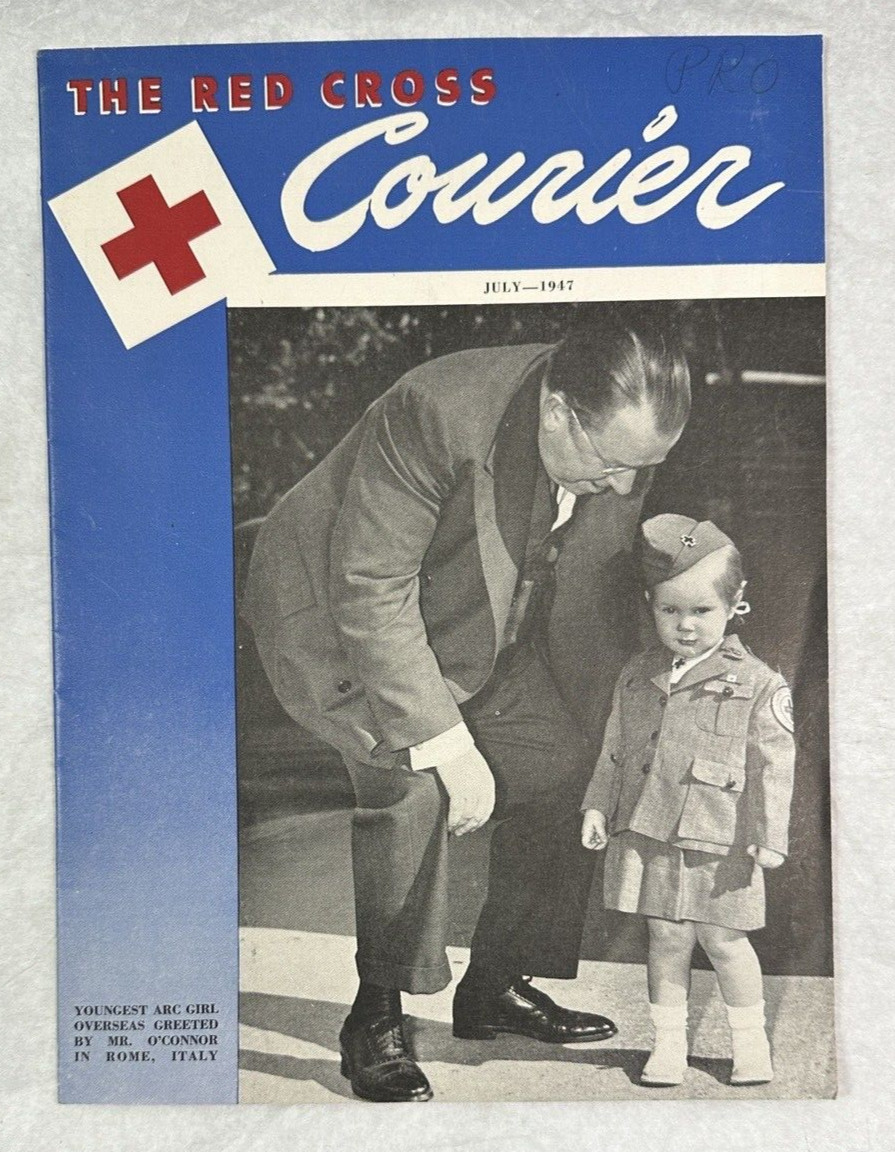 1947 July Red Cross Courier Magazine - Includes Letter to George Korson