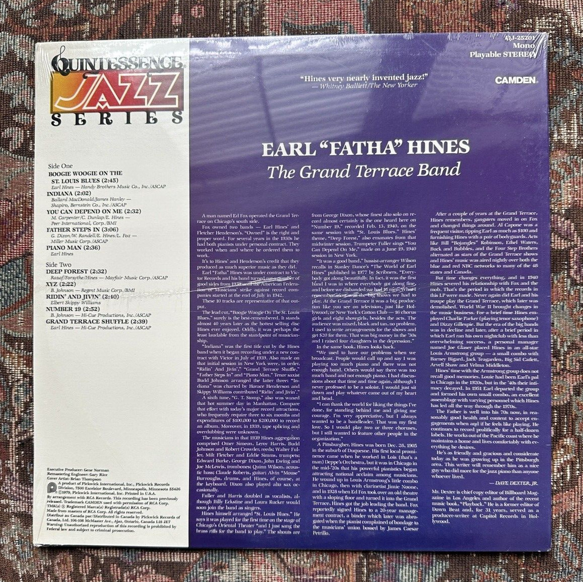 SEALED: EARL FATHA HINES The Grand Terrace Band - QJ-25201 - Image 1