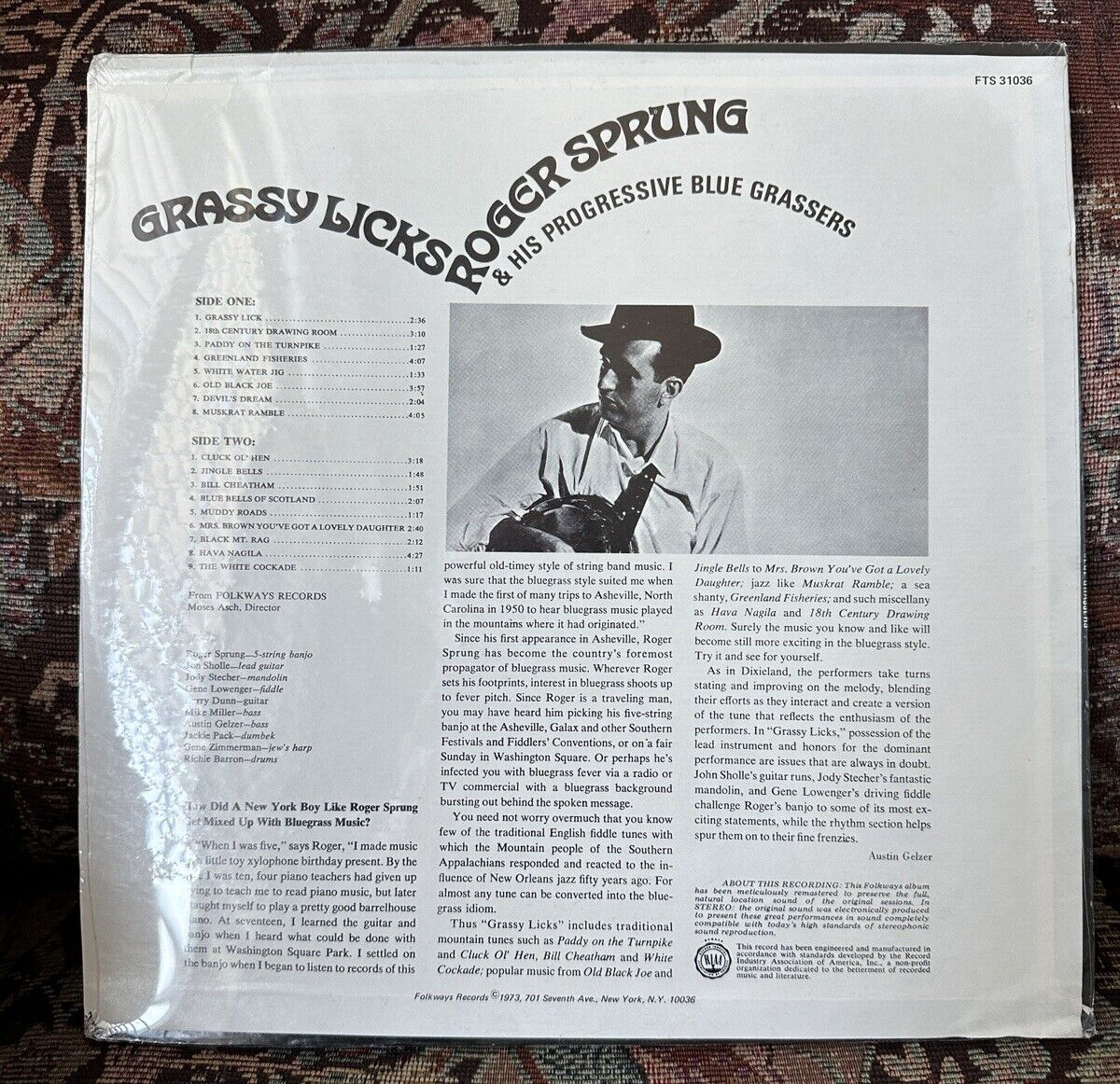 SEALED: Roger Sprung & His Progressive Blue Grassers - Grassy Licks - Image 1
