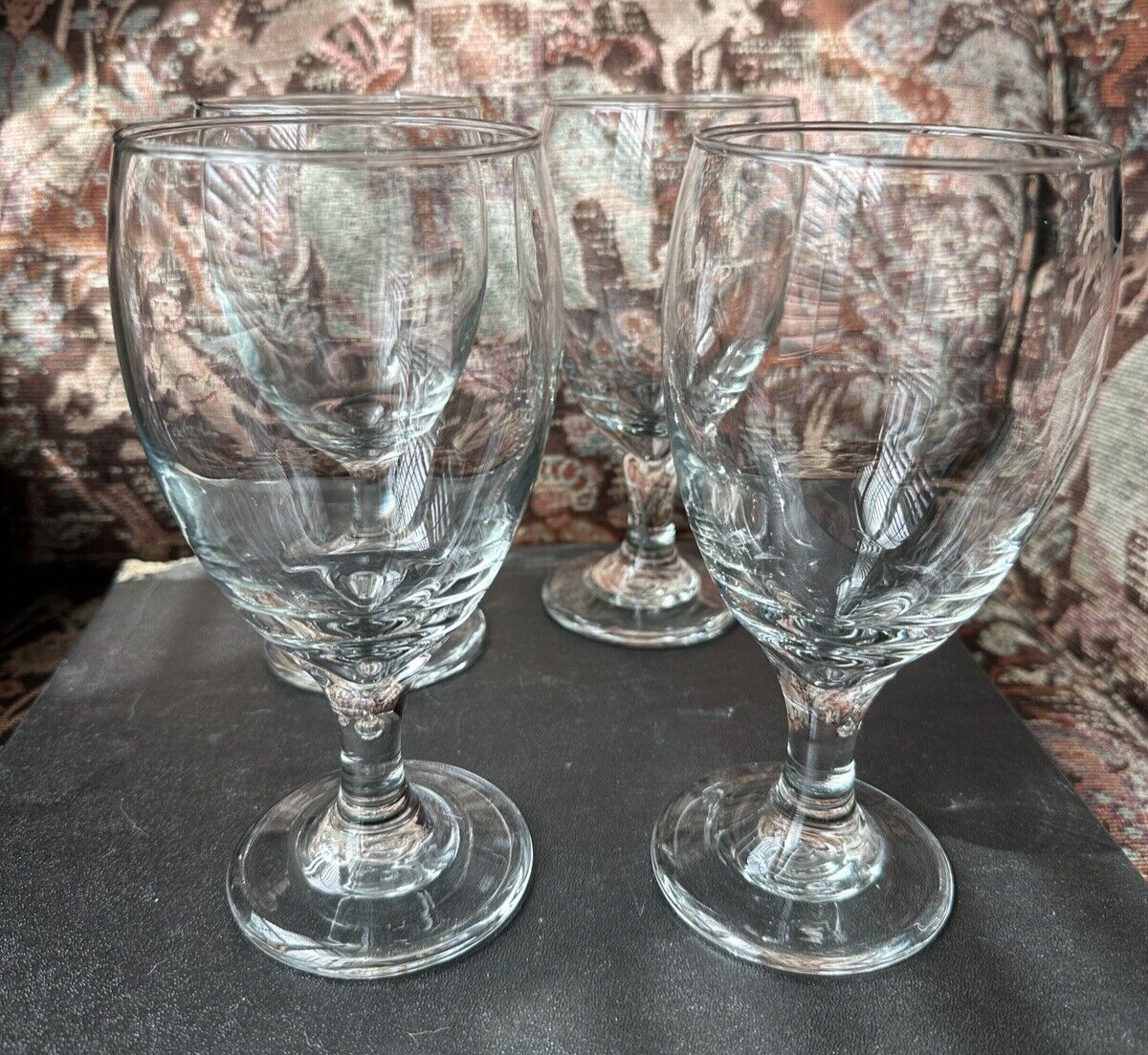 Libbey Box Set of 4 Claret Stemmed Beverage Glass Glasses 16oz Iced Tea - Image 2