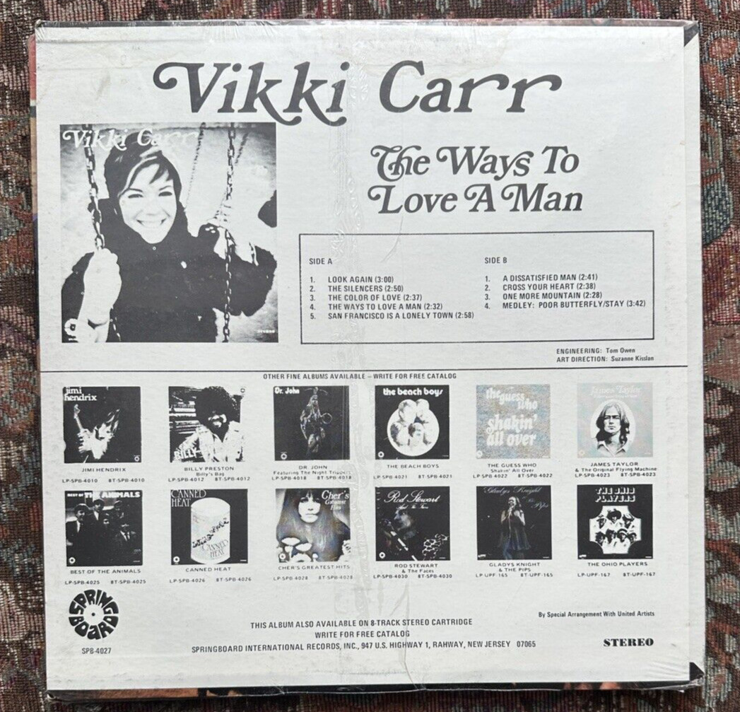SEALED: Vikki Carr - The Ways To Love A Man - Springboard SPB-4027 - Image 1