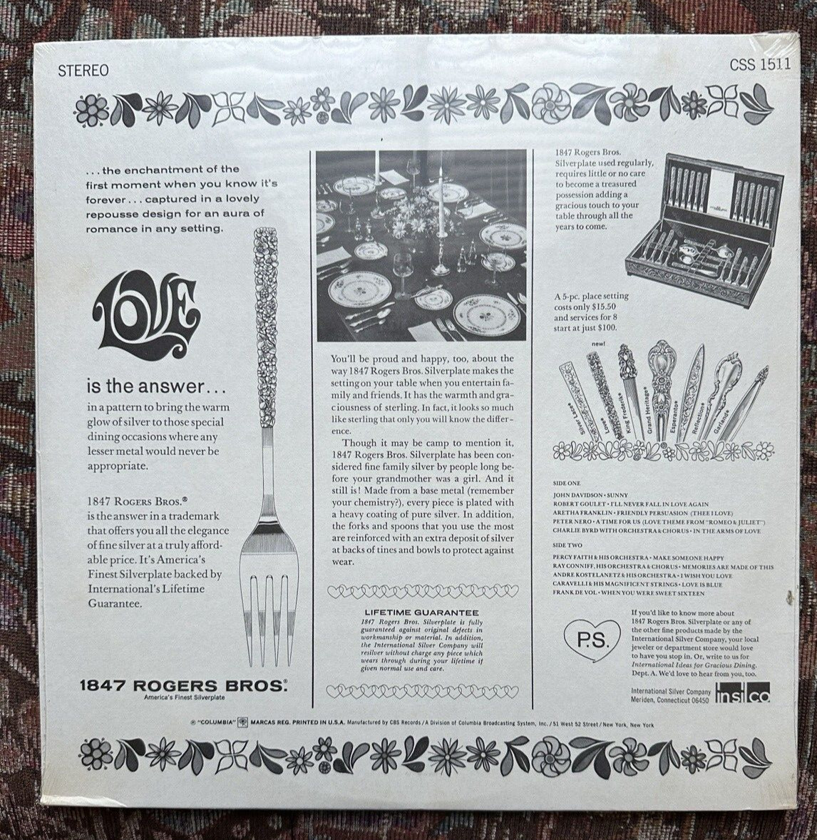 SEALED: Songs Of Love - Columbia Special Products – CSS 1511 - Image 1