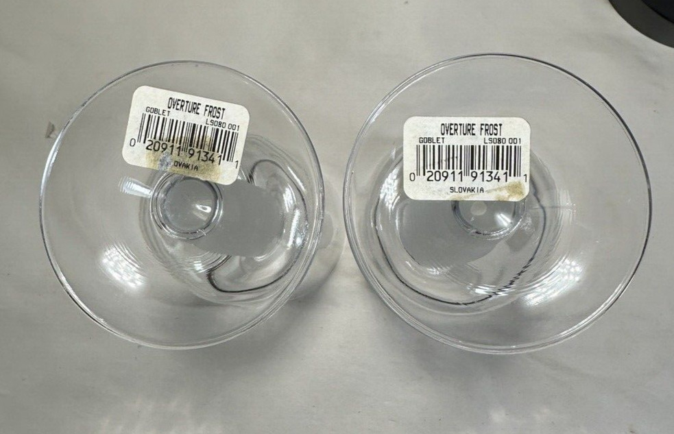 Two (2) Mikasa Overture Frost Goblet Wine Glasses - LS 080 - Image 3