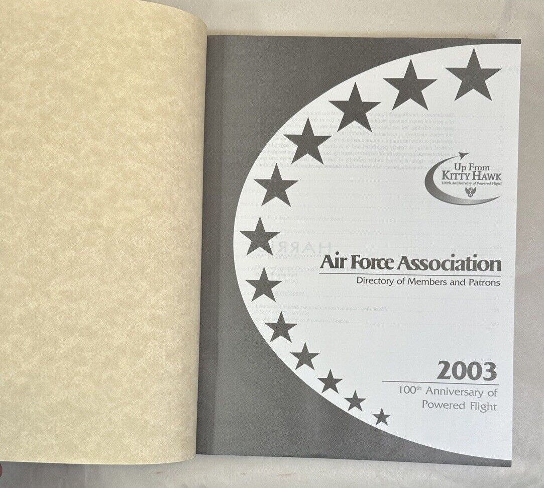 Air Force Association Directory of Members and Patrons - Hardcover 2003 - Image 1