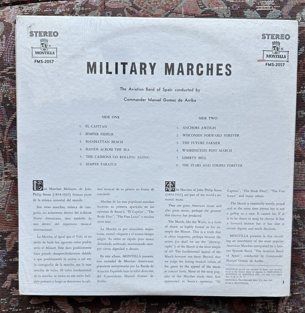 SEALED: Aviation Band Of Spain – Sousa's Military Marches - Montilla FMS-157 - Image 1