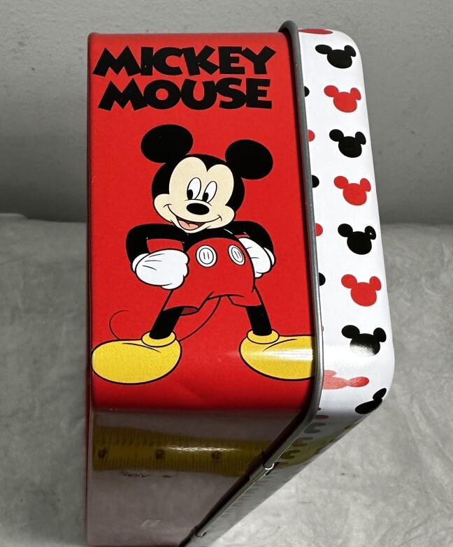 Disney World Mickey Mouse Tool Pencil Tin Carrying Case With Handle - Image 2