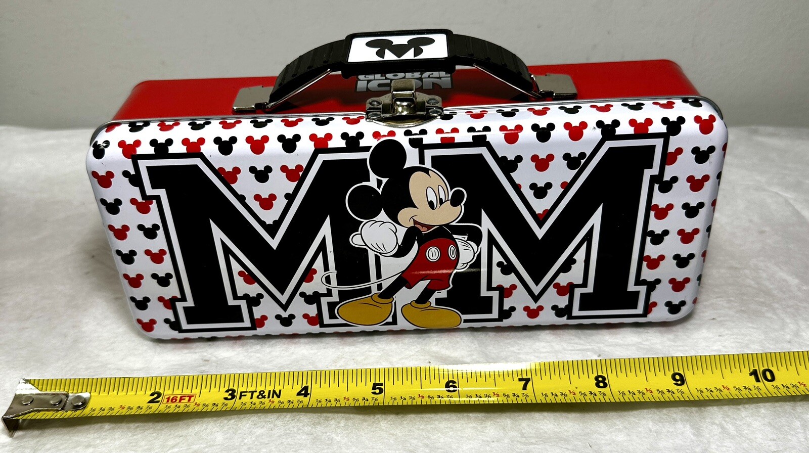 Disney World Mickey Mouse Tool Pencil Tin Carrying Case With Handle - Image 4