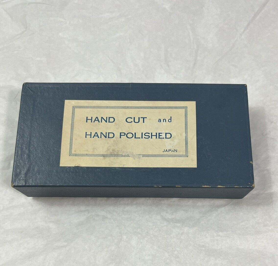 Vintage Hand-Cut Glass Salt Pepper Shakers - Japan - New in Box - Image 4