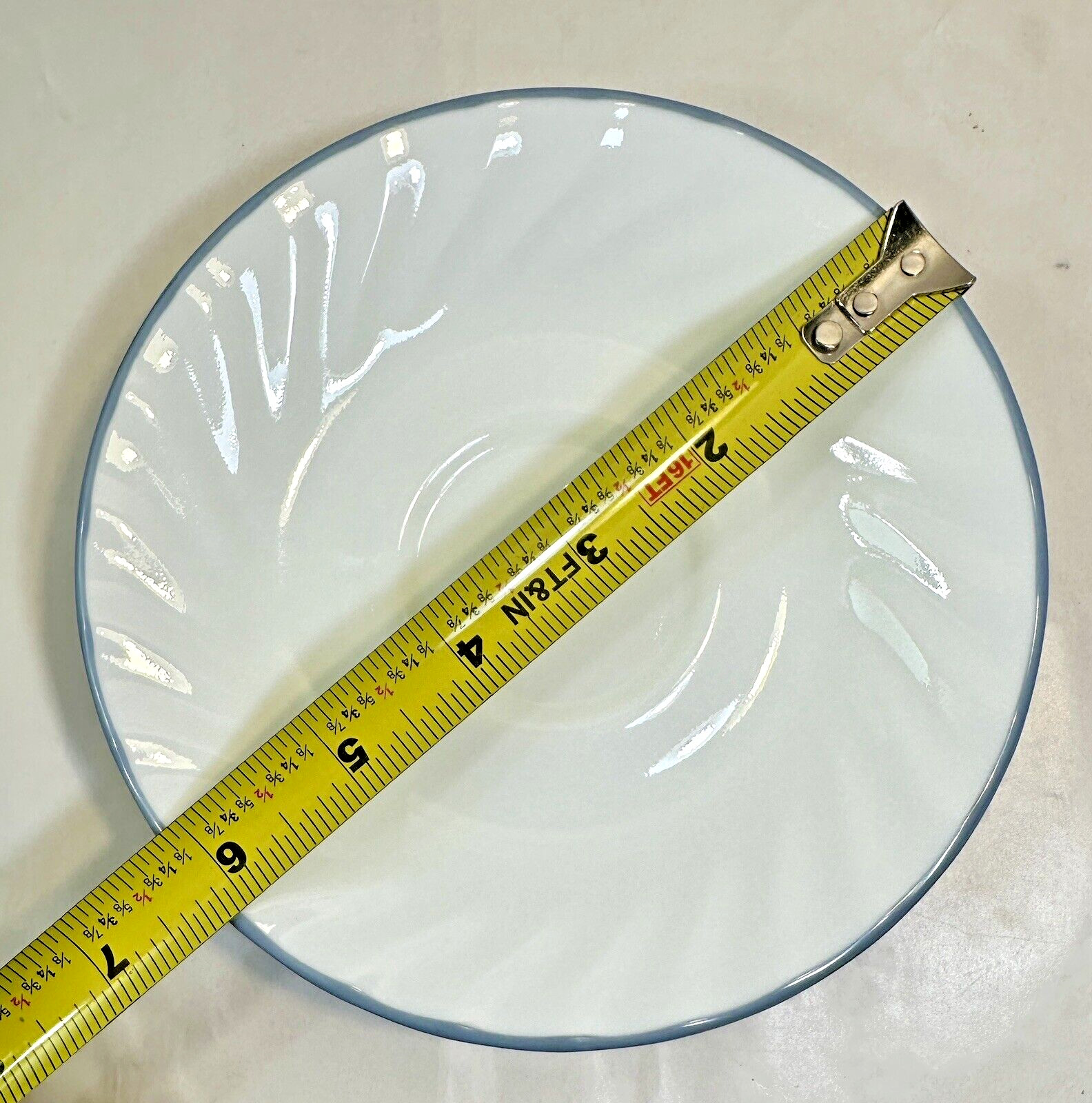 Set of Six (6) Corelle Pink Trio Saucers - 6 1/8" - Unboxed, NWOT - Image 4