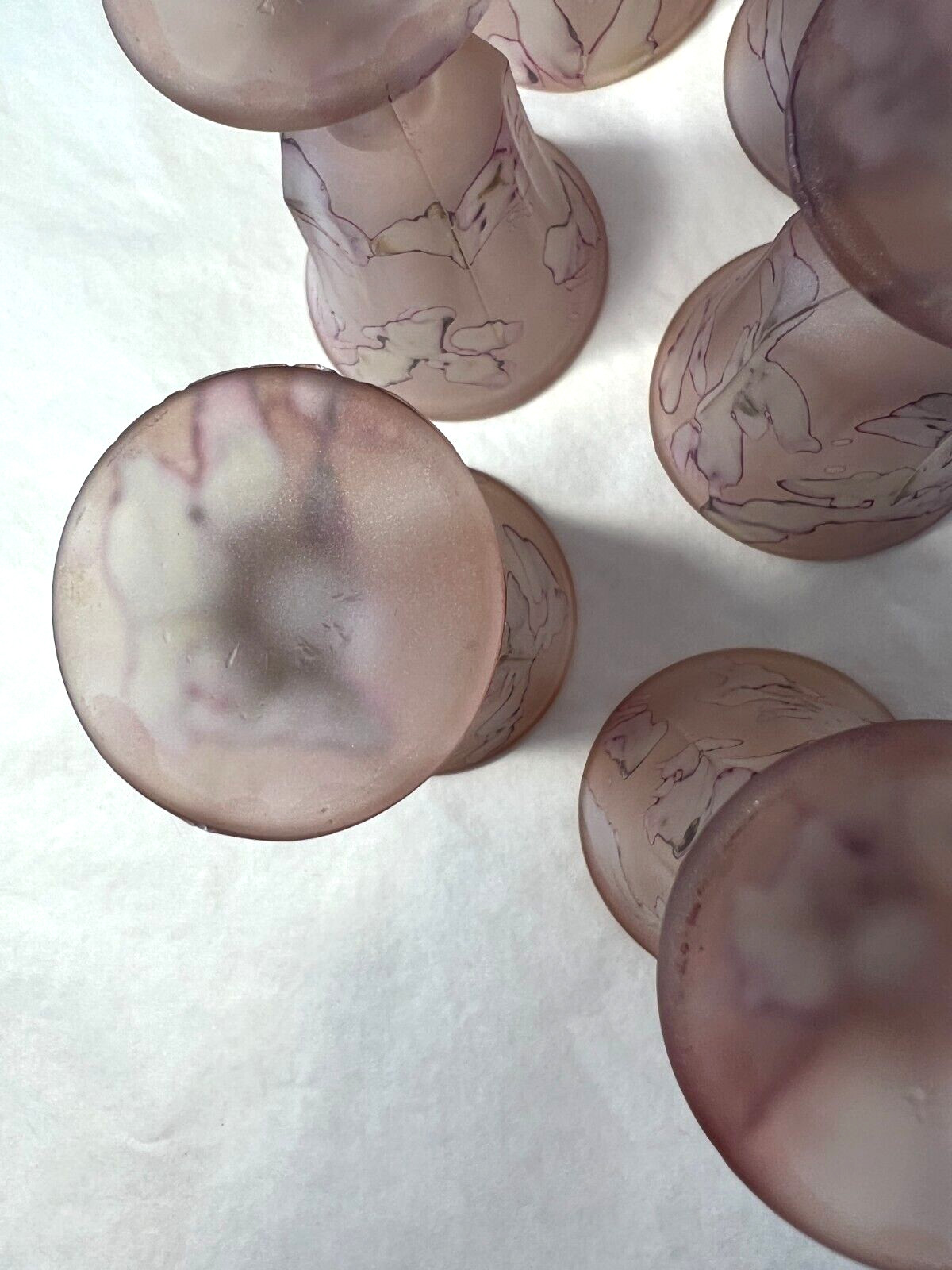 Six (6) Italian Hand Decorated Cordial Glasses - 3" tall - Image 7